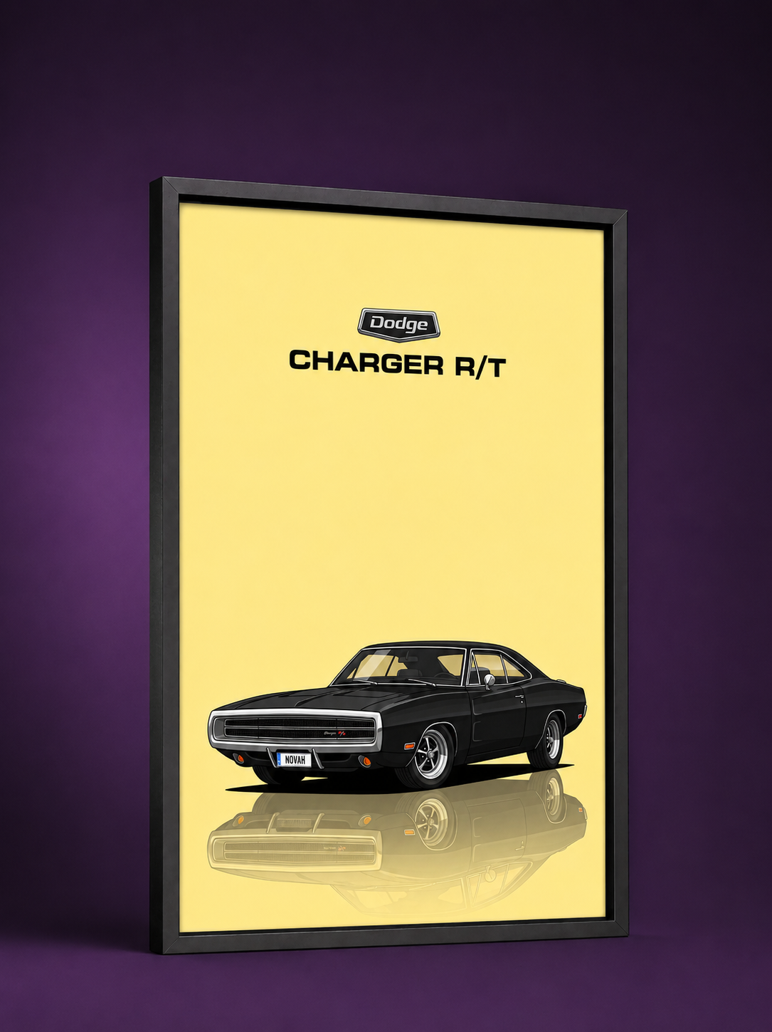 Dodge Charger R/T Krem Poster Tablo