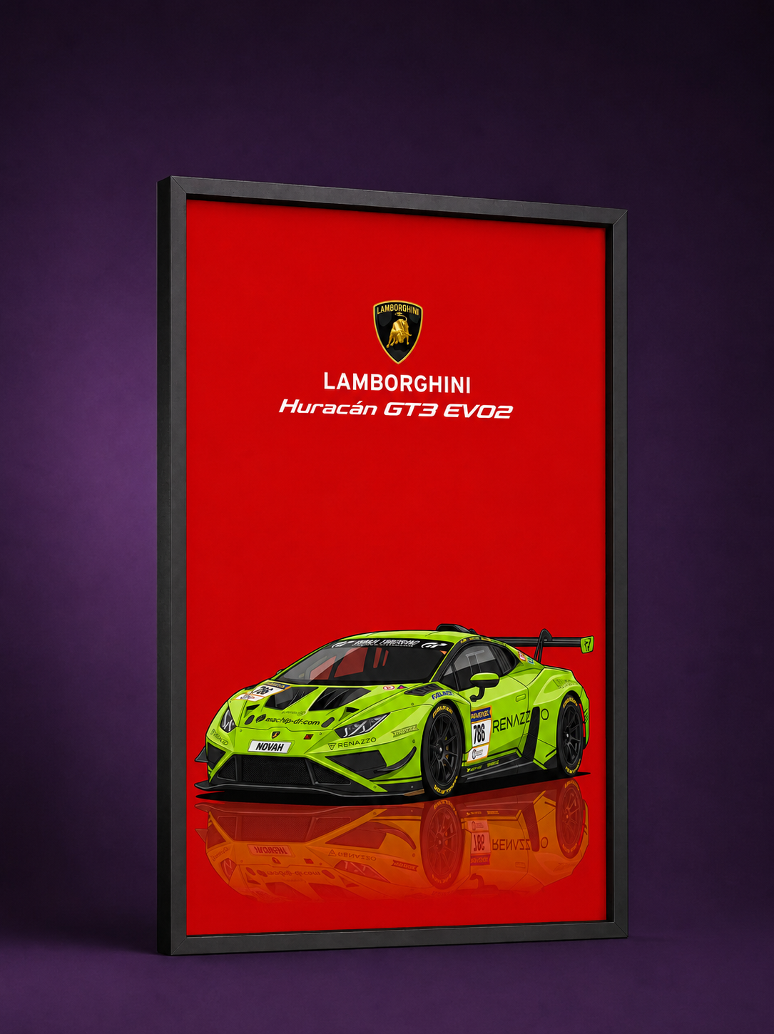 Lamborghini Huracan GT3 EVO2 Poster Tablo