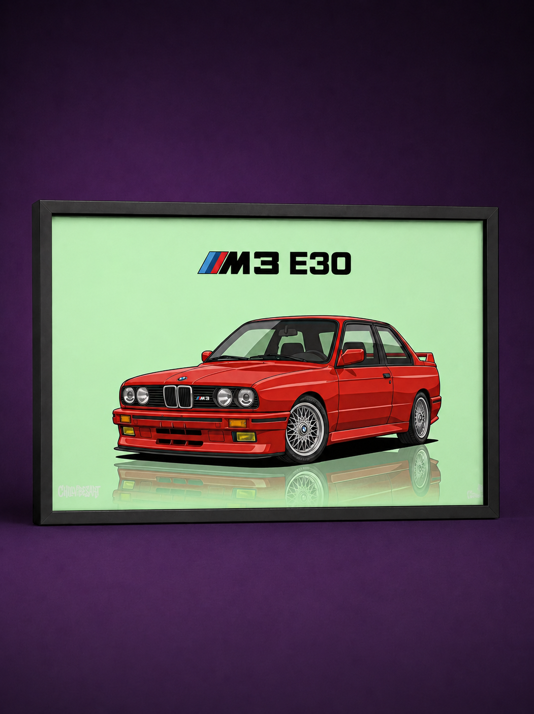 BMW M3 E30 Poster Tablo