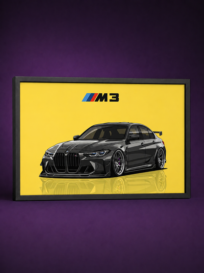 BMW M3 E30 Poster Tablo