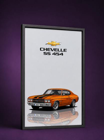 1970 Chevrolet Chevelle SS 454 Poster Tablo