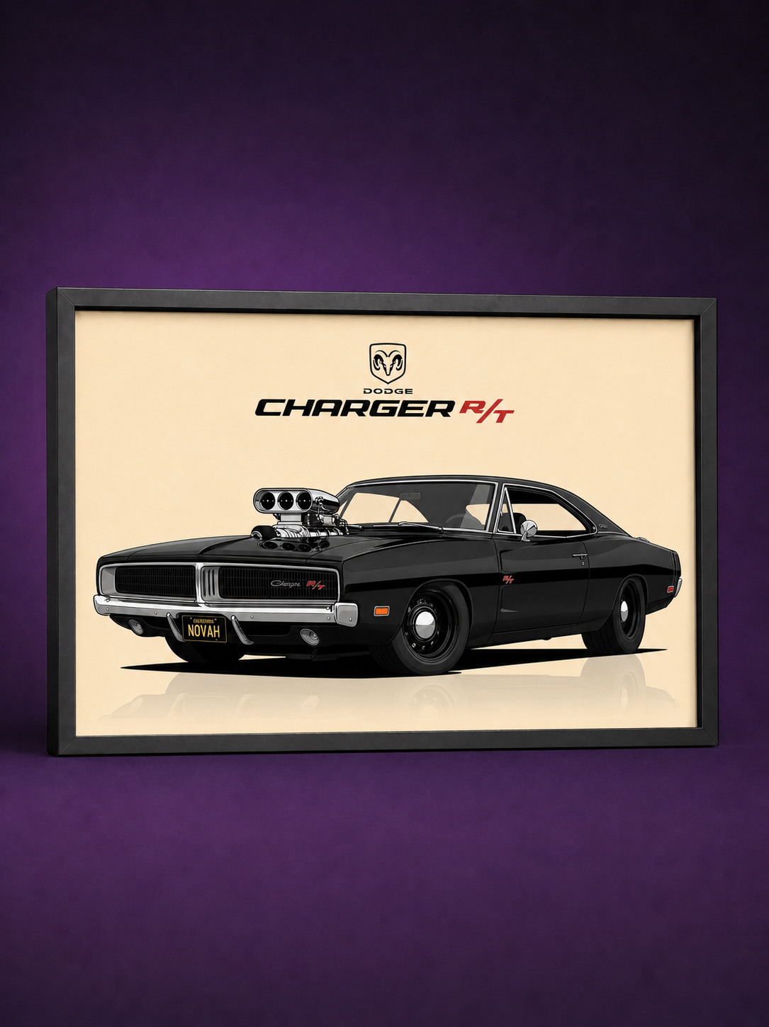 Dodge Charger R/T Sarı Poster Tablo