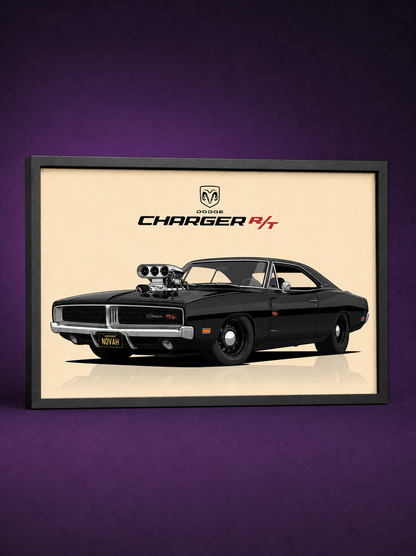 Dodge Charger R/T Sarı Poster Tablo