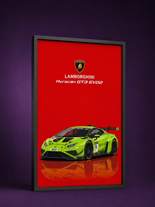 Lamborghini Huracan GT3 EVO2 Poster Tablo