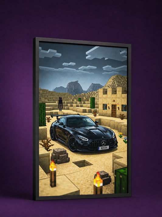 Mercedes C63 Minecraft Temalı Poster Tablo