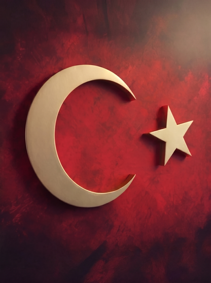 "Ebedi Sancak" Türk Bayrağı Premium Tablo