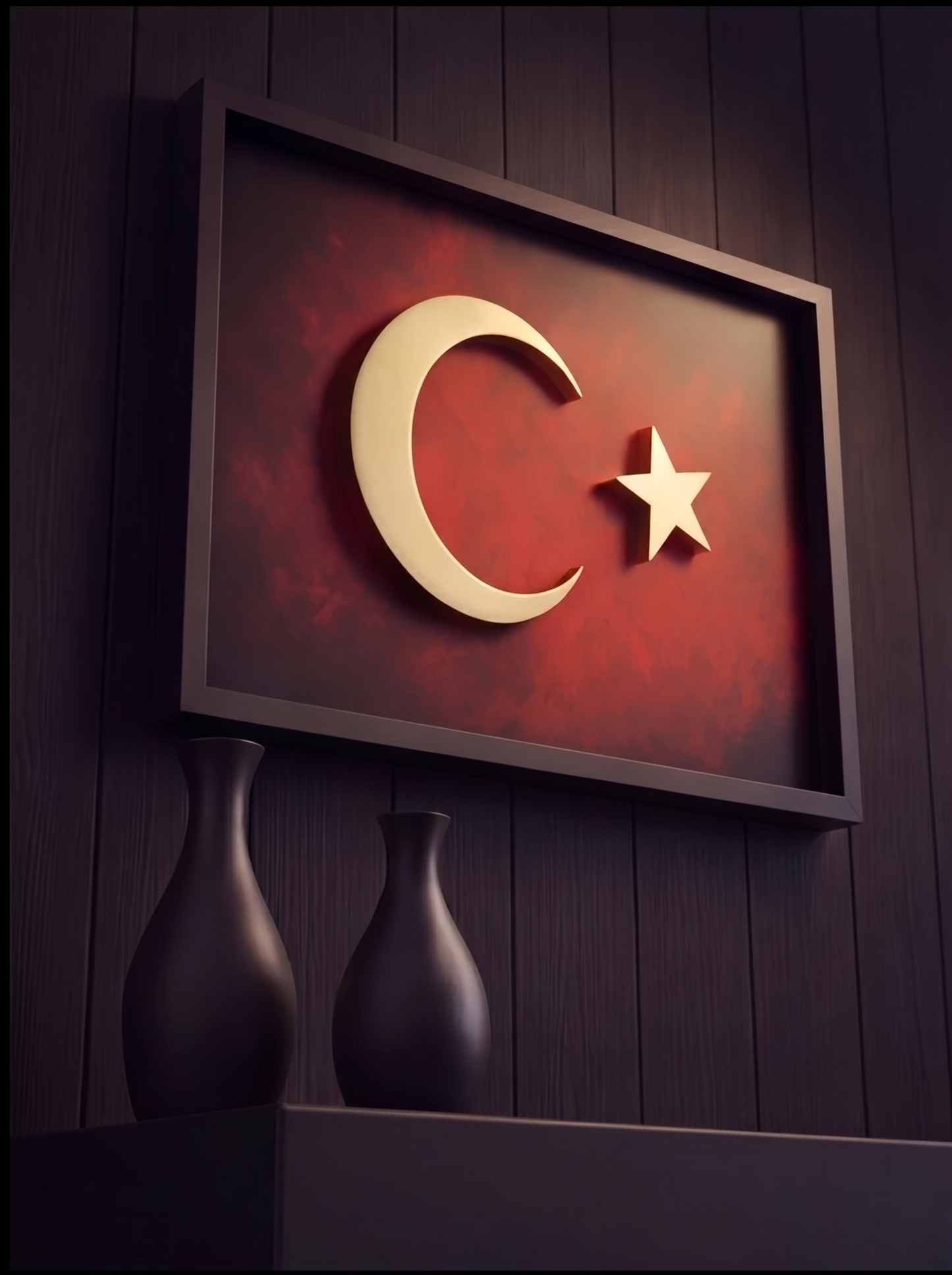 "Ebedi Sancak" Türk Bayrağı Premium Tablo