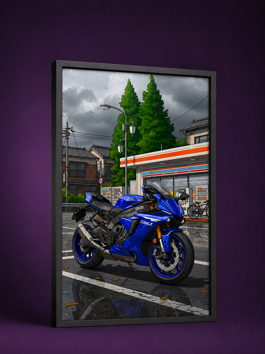 Yamaha R1 Cartoon Temalı Poster Tablo