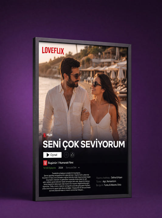 Netflix Temalı Film Posteri Tablo