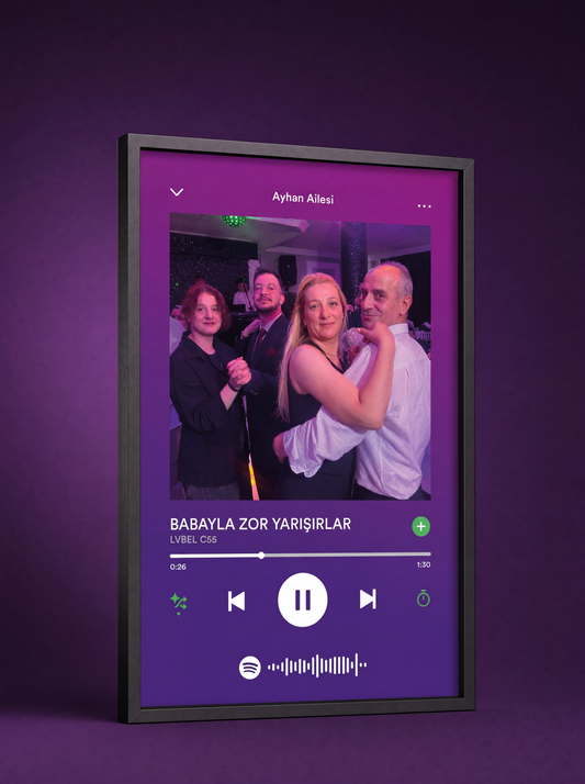 Babalar Günü Özel Spotify Temalı Kişiye Özel Tasarım Tablo
