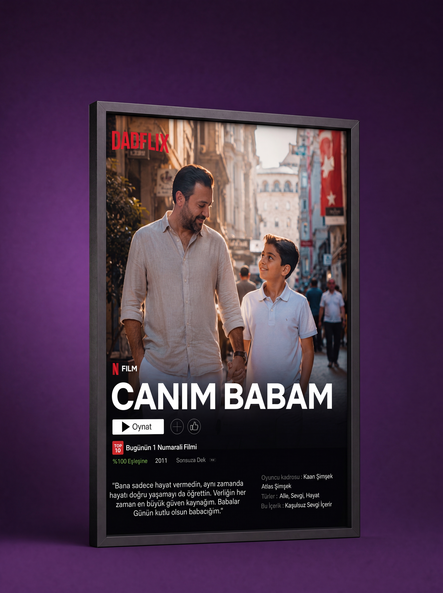 Babalar Günü Netflix Temalı Film Posteri Tablo