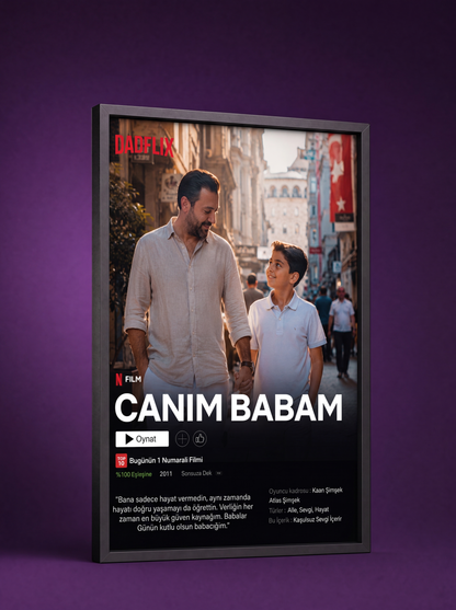 Babalar Günü Netflix Temalı Film Posteri Tablo