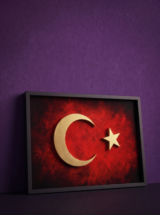 "Ebedi Sancak" Türk Bayrağı Premium Tablo