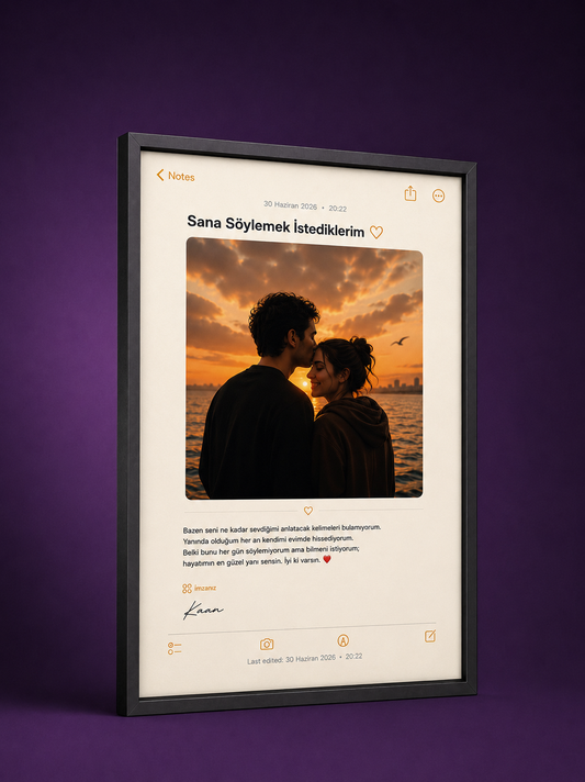Fotoğraflı Apple Notes Poster Tablosu
